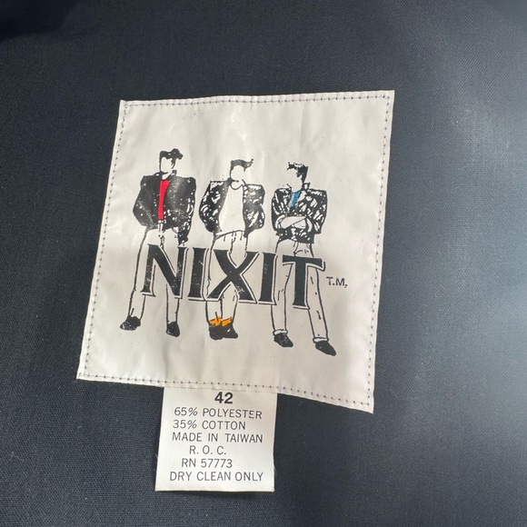 Nixit 80’s Style Black Patterned Blazer Size 42 - Picture 4 of 4